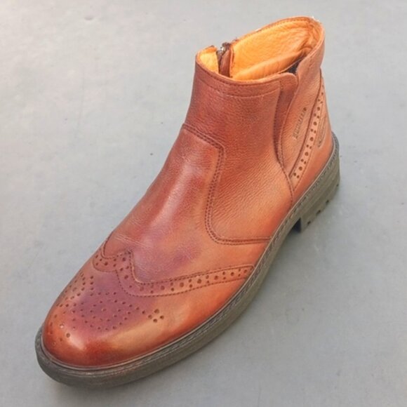 SCOOTER BOOTS (TURKEY) MEN'S GENUINE SOFT LEATHER BROGUE ANKLE BOOT